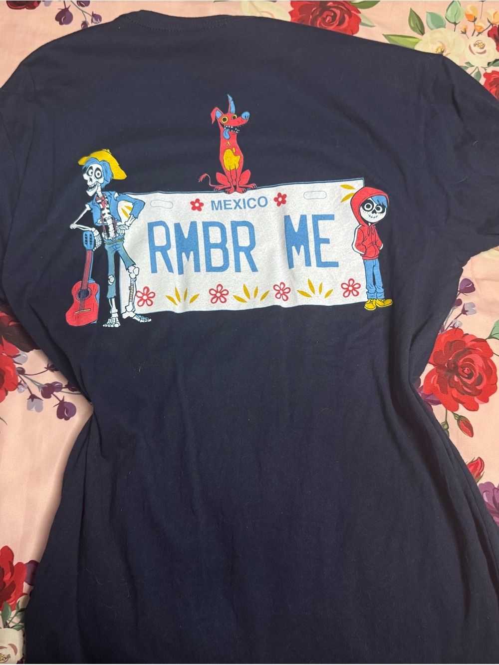 Disney Navy "RMBR ME" Mexico Graphic Short Sleeve Tee